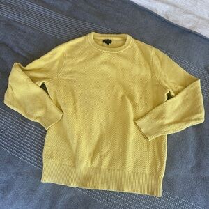J Crew 100% Cotton Waffle Crewneck Sweater in Butter Yellow - Size S 🧈